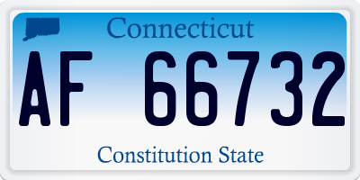 CT license plate AF66732