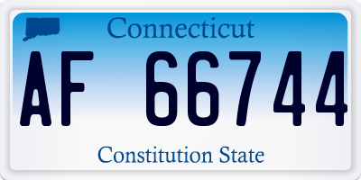 CT license plate AF66744