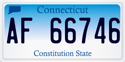CT license plate AF66746