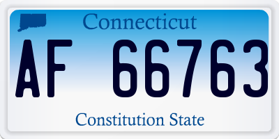 CT license plate AF66763