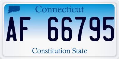 CT license plate AF66795