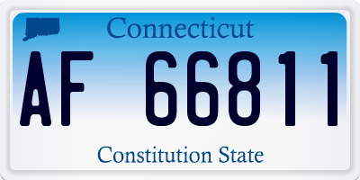 CT license plate AF66811