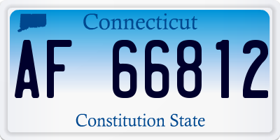 CT license plate AF66812