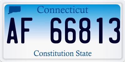CT license plate AF66813