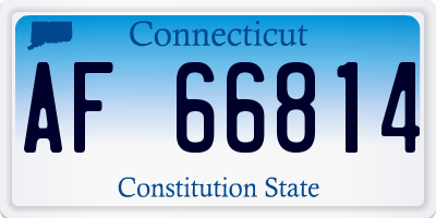 CT license plate AF66814