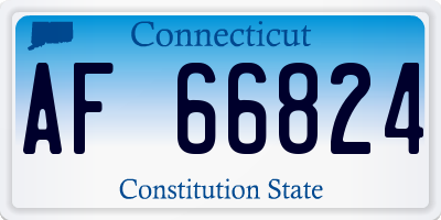 CT license plate AF66824
