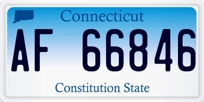 CT license plate AF66846