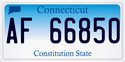 CT license plate AF66850