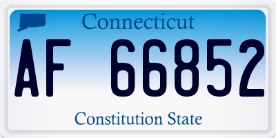 CT license plate AF66852