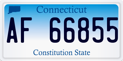 CT license plate AF66855