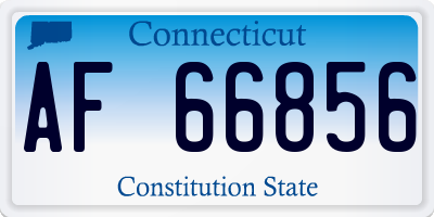 CT license plate AF66856