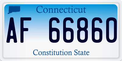 CT license plate AF66860