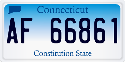 CT license plate AF66861