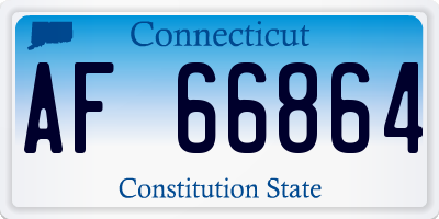 CT license plate AF66864