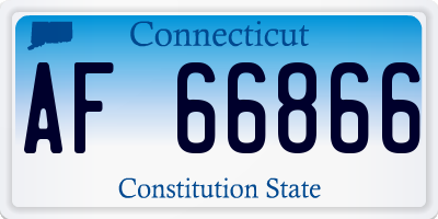 CT license plate AF66866