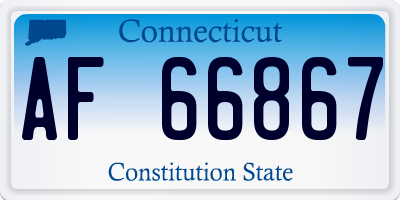 CT license plate AF66867