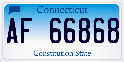 CT license plate AF66868