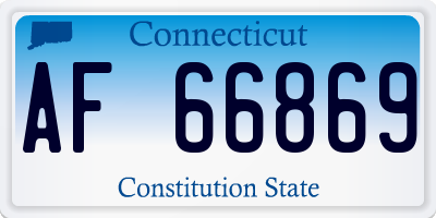 CT license plate AF66869