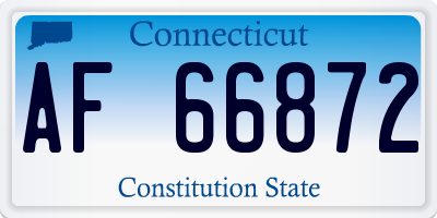 CT license plate AF66872