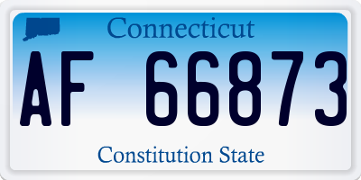 CT license plate AF66873