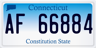 CT license plate AF66884