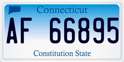 CT license plate AF66895