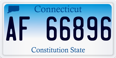 CT license plate AF66896