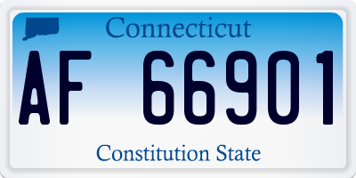 CT license plate AF66901