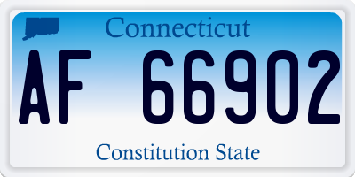 CT license plate AF66902