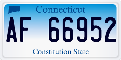 CT license plate AF66952