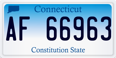 CT license plate AF66963
