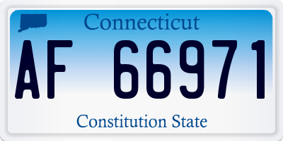 CT license plate AF66971