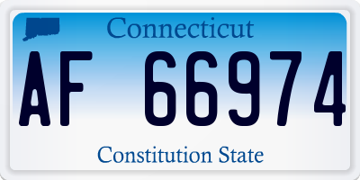 CT license plate AF66974