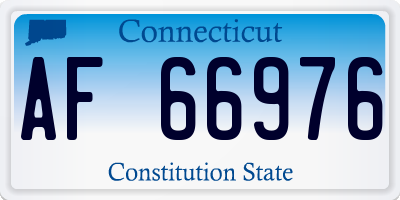 CT license plate AF66976