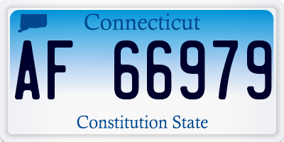 CT license plate AF66979