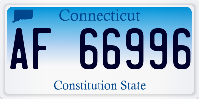 CT license plate AF66996