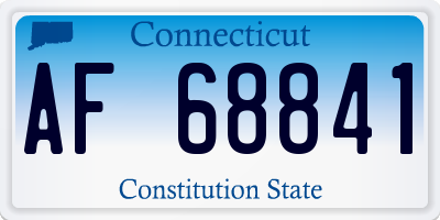 CT license plate AF68841