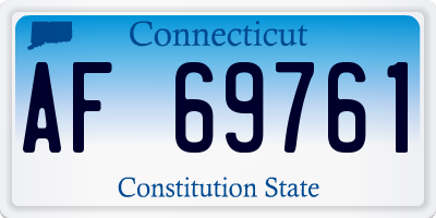 CT license plate AF69761