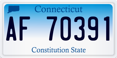 CT license plate AF70391