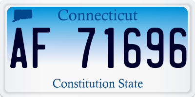 CT license plate AF71696