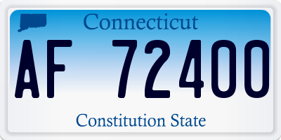 CT license plate AF72400