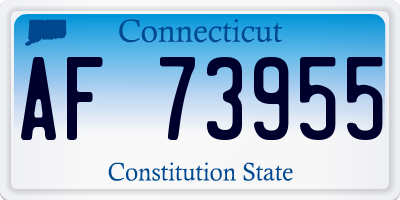 CT license plate AF73955