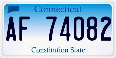 CT license plate AF74082