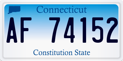 CT license plate AF74152