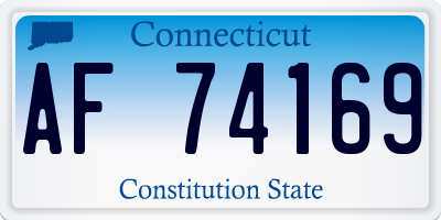 CT license plate AF74169