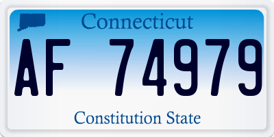 CT license plate AF74979