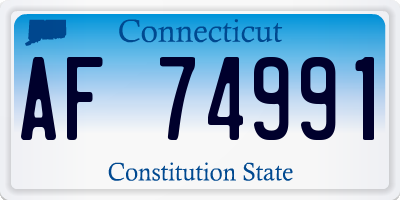CT license plate AF74991