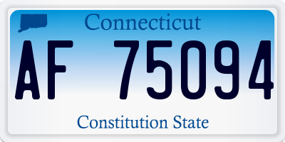 CT license plate AF75094