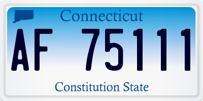 CT license plate AF75111
