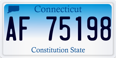 CT license plate AF75198